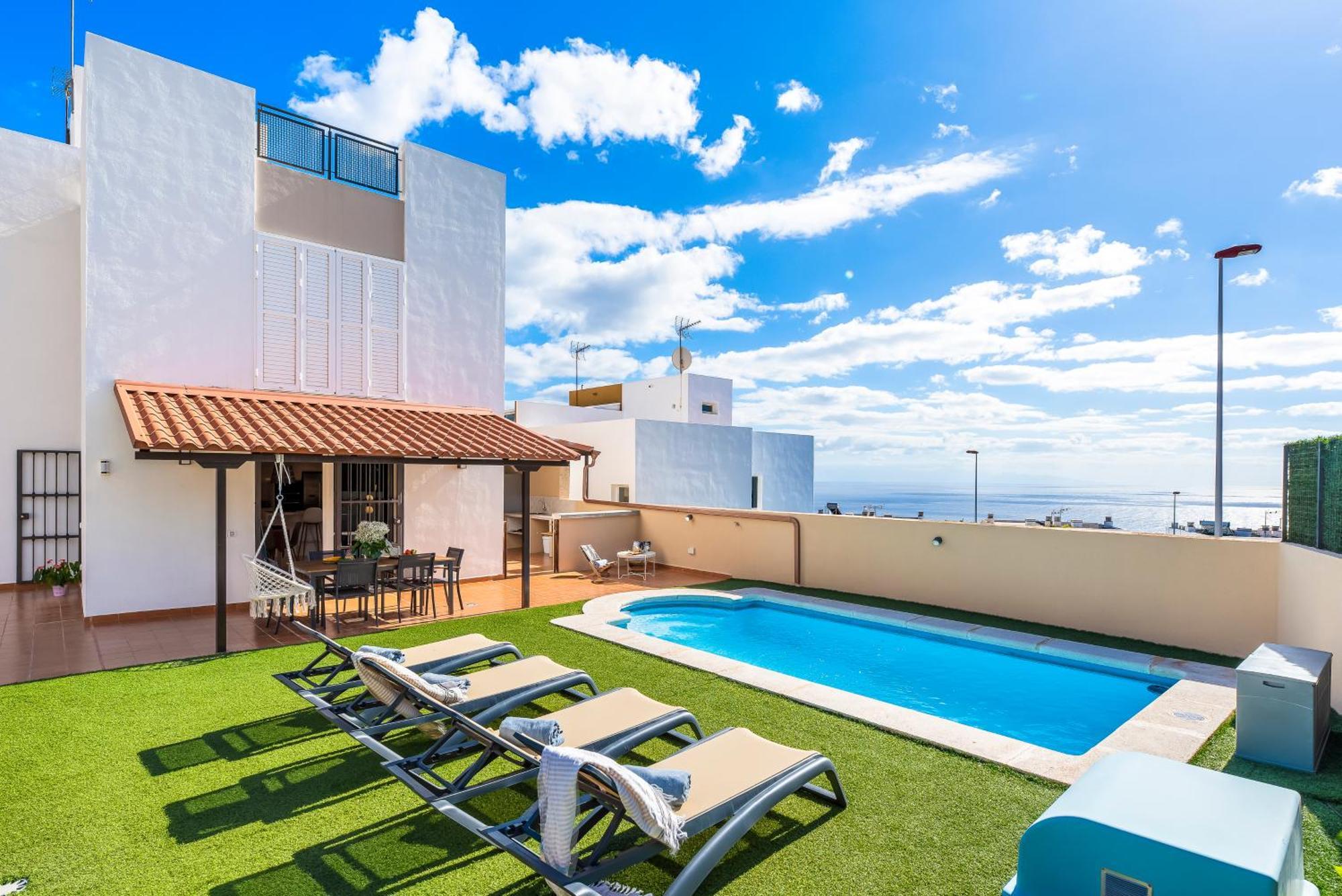 קנדלריה Villa Trueno Refugio De Lujo Con Piscina Climatizada Y Vistas מראה חיצוני תמונה